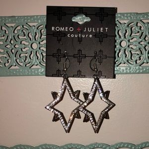 Romeo & Juliet Couture silver pave earrings